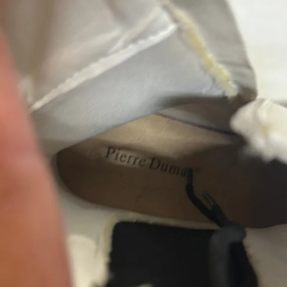 Pierre Dumas White and Black Lace Up Boots - Picture 9 of 9